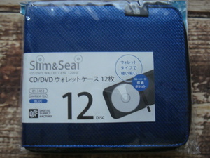 OHM・オーム電機^,,.CD/DVDが12枚収納できるウォレットタイプのメディアケース(ストッパー付収納ポケット)ブルー_.,,^「新品」
