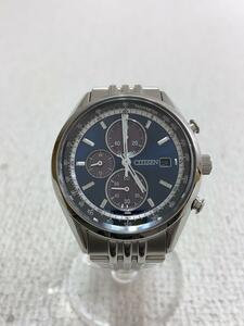 CITIZEN◆ECODRIVE/ソーラー腕時計/アナログ/ステンレス/NVY/SLV/GN-4W-S-12G//クロノグラフ エコドライブ B612-S114837