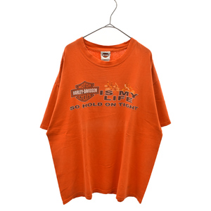 ヴィンテージ ハーレーダビッドソン CHICAGO Tシャツ オレンジ 2010年製 Hanes BEEFY-T ボディ