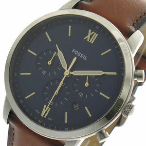 【新品】フォッシル FOSSIL 腕時計 メンズ FS5453 クォーツ ネイビー ブラウン