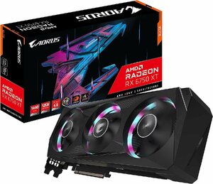 GIGABYTE AMD Radeon RX6750XT搭載 グラフィックボード GDDR6 12GB GV-R675XTAORUS E-12GD 2027/6まで保証有