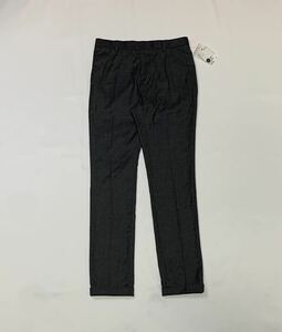(未使用) H&M // ノータック ストレッチ 裾ダブル スーパースキニー フィット パンツ (黒系) サイズ US (28R)
