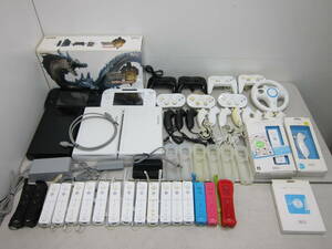 ジャンク扱い【NINTENDO Wii 本体+周辺機器 まとめ売り 約14.5kg】任天堂 WiiU リモコン ヌンチャク プロコン コントローラー