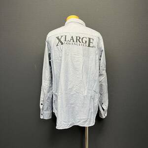 XLARGE SHIRT エクストララージ ステッチ デザイン シャツ size L ブルー 長袖シャツ ブルー