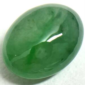 含浸なし!!(天然本翡翠7.837ct)m 約13.6×10.7mm ルース 裸石 宝石 ジュエリー jade jadeite ジェダイト BJ1/BJ1 K