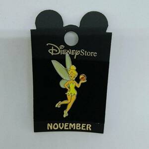 ♪ ディズニーストア ジャパン ピンバッジ ティンカーベル バースストーン 11月 Birthstone Tinker Bell November 2002年 新品 未使用 ピン