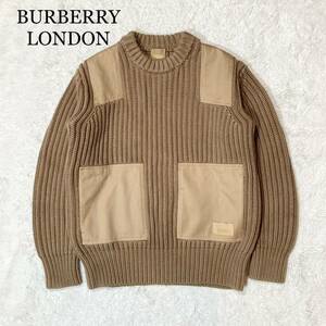 【未使用級】BURBERRY 21AW コントラストパネル カシミア混 ニット　バーバリー　セーター