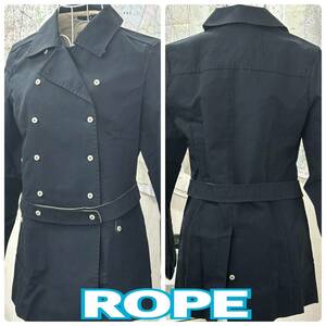 ROPE ◆ スプリング ハーフコート ジャケット 9AT サイズ 紺 ◆ ロぺ ◆ レディース アウター