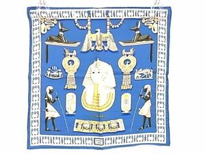 1円 ■美品■ HERMES エルメス TUTANKHAMUN【ツタンカーメン】カレ45 プチカレ ガヴロッシュ シルク スカーフ ハンカチーフ AZ3641