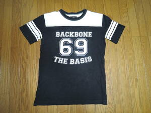 BACKBONE バックボーン カットソー M 黒白 ナンバリング ロゴ LOGO Tシャツ 69 /