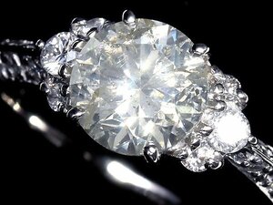 IW11516SS【1円～】新品【RK宝石】《Diamond》豪華絢爛! 天然ダイヤモンド 特大1.722ct! 極上脇石ダイヤモンド Pt900 超高級リング ダイヤ