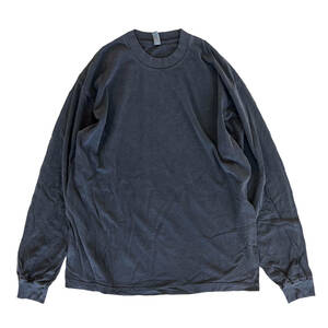 LOS ANGELES APPAREL　ロサンゼルスアパレル　長袖 Tシャツ　ビンテージブラック　XLサイズ　6.5oz Garment Dye L/S　MADE IN USA