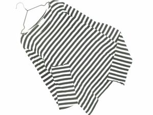 ネコポスOK agnes b アニエスベー ボーダー Tシャツ sizeT3/白ｘ黒 ■◇ ☆ eda9 レディース