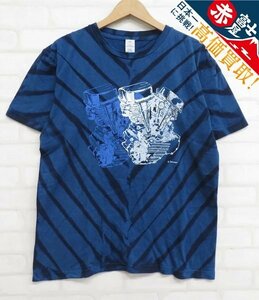 7T5911【クリックポスト対応】PSICOM×LITMUS 藍染Tシャツ サイコム リトマス