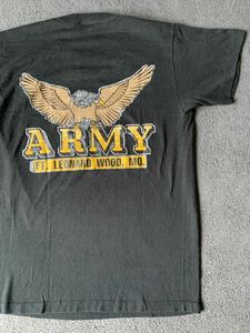 80s 90s ラッセル ビンテージ Tシャツ イーグル Russell army 軍物 ビンテージ アメリカ製 USA製 ブラック 黒 black