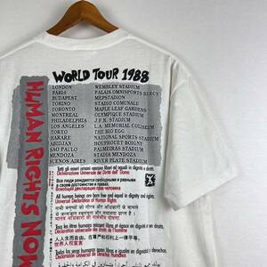 ビンテージ 80s【Human Rights Now!】世界人権運動 Tシャツ 古着 バンドT Reebok Bruce Springsteen Sting Peter Gabriel Tracy Chapman