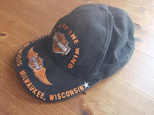 美品 ハーレーダビッドソン HARLEY-DAVIDSON ヴィンテージ イーグル Eagle Vintage Cap キャップ ride like the wind ウィスコンシン 