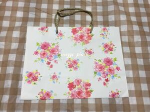 ★新品★メゾピアノ★花柄　ロゴ　紙袋　ショップ袋