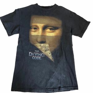 00s THE DA VINCI CODE 半袖 Tシャツ ブラック モナリザ 2006 映画 ムービー Movie ザ ダ・ヴィンチ コード