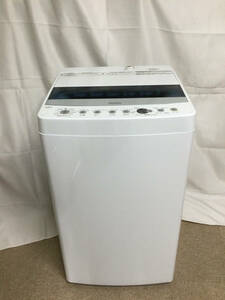 【北見市発】ハイアール Haier 全自動電気洗濯機 JW-C45D ② 2021年製 4.5kg 白 家電 しわケア脱水 送風乾燥