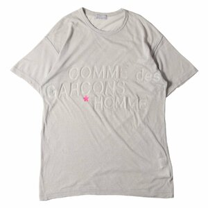 COMME des GARCONS コムデギャルソン Tシャツ ロゴ プリント コットン ナイロン 半袖 ニット Tシャツ 98AW アーカイブ ライトグレー 日本
