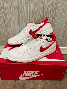 US10 28 NIKE AIR JORDAN 1 LOW OG WHITE AND UNIVERSITY RED CZ0790-161 jordan4 BRED Travis Scott　OFF WHITE 未使用