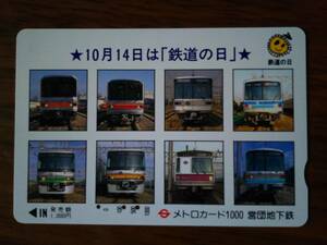 ◆営団地下鉄　鉄道の日　使用済みメトロカード◆　