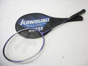 ★即決！★KAWASAKI/カワサキ★バドミントンラケット★USX555 TEMPED STEEL SHAFT★ラケットカバー付き★