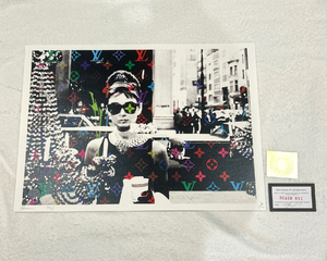 世界限定100枚 DEATH NYC オードリーヘップバーン ルイヴィトン LOUISVUITTON ポップアート アートポスター 現代アート KAWS Banksy