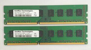 ★送料無料★Sanmax Technologies 2R×8 PC3-12800U 8GB×2 計16GB デスクトップ 用メモリ★動作品★AE16