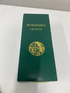 ★保管品 アンティーク BOHEMIA クリスタル 花瓶 花器 ２１㎝♪♪