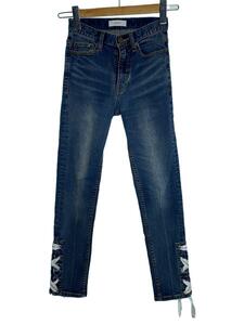 AMERI◆SIDE LACE UP SKINNY DENIM/スキニーデニム/23/インディゴ/0291821440