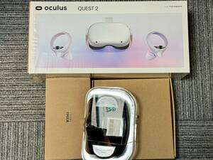 【動作確認済み】Meta/オキュラス Meta Quest2(Oculus Quest2) 128GB VR ヘッドセット VRゴーグル ＋アクセサリー【付属品未使用】