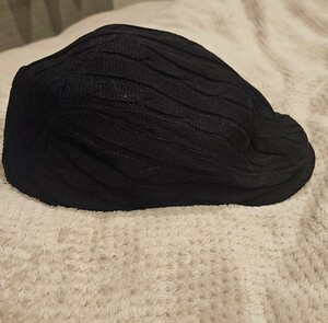 ハンチング 帽子 キャスケット ブラックベレー帽　ゴルフ 透かし編みサーモハンチング　大きいサイズ　XXL 涼しい
