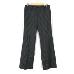 日本製★コムサデモード/COMME CA DU MODE★ストライプ柄/ストレートパンツ【レディース9/股下72cm/グレー/gray】Pants/Trousers◆BH366