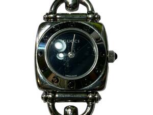 GUCCI グッチ 腕時計 6400L レディース 黒文字盤 クオーツ 腕周り約16cm 不動品 現状　中古品