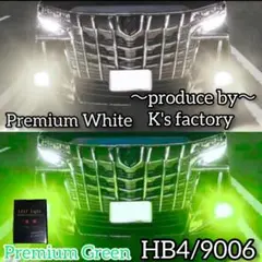 HB4フォグランプ2色切替ホワイト/グリーン34000LM