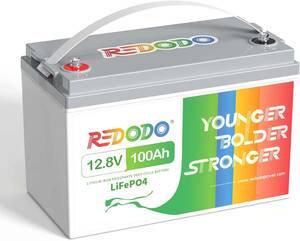 新品　Redodo 12V 100Ah リン酸鉄リチウムイオンバッテリー 1280Wh 10年寿命 充放電サイクル4000回以上 LiFePO4 BMS保護 容量拡張 車中泊