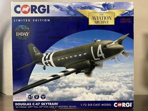 corgi コーギー　1/72 C-47スカイトレイン（DC-3） アメリカ陸軍航空軍 第50空挺輸送航空群 第439空挺輸送飛行隊 アポッタリー基地 44年6月