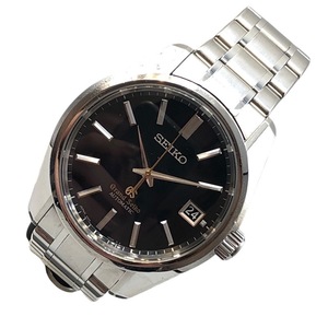 SEIKO グランドセイコー ヒストリカルコレクション 世界700本限定 モデル SBGR083 ブラック ステンレススチール 腕時計 メンズ 中古