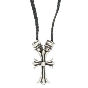 クロムハーツ Chrome Hearts CH CRS SML CL/スモールCHクロスクリンプト クリンプト/シルバーネックレス 中古 OS06