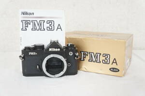 ④ Nikon ニコン FM3A ブラック ボディ 一眼レフ フィルムカメラ 使用説明書 箱付き 7005136011
