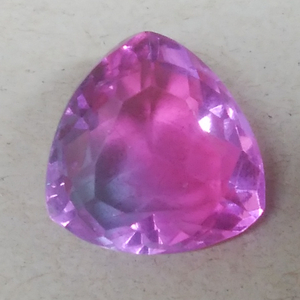 [8.68 ct] バイカラー 合成トルマリン トリリオンカット ルース 宝石 ジュエリー