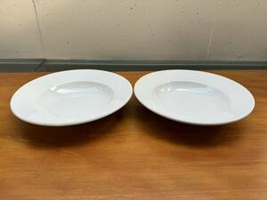 2枚セット ARABIA オールドアラビア スーププレート 皿 プレーン ヴィンテージ 北欧食器 陶磁器 アンティーク 99・100