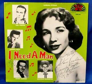 レア Rockabilly LP Signed by 6 Sun Records Musicians - Various - I Need A Man 海外 即決