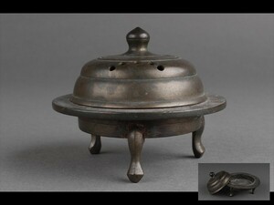 仏教美術 銅製 火舎香炉 244ｇ ea06