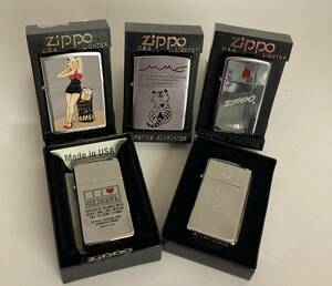 １円スタート！【未使用】ZIPPO　ジッポ　オイルライターまとめ　5点　喫煙具　　メンズコレクション　ビンテージ