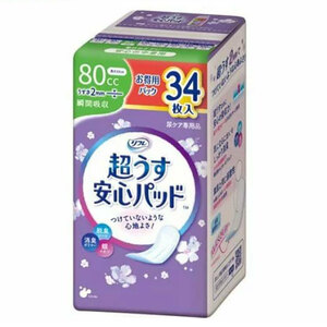 まとめ得 リフレ 超うす安心パッド 安心の中量用 お買得パック 34枚入 x [5個] /k