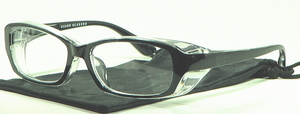 【花粉防止ゴーグル】花粉防止メガネ　GUARD GLASSES-BK　UVカット 黒セル