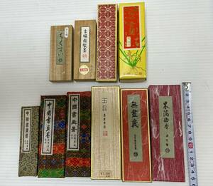 中国書画墨 墨 千秋光 呉竹 玉品 金叶金蘭 古梅園 他 10点 まとめて 書道具 『現状出品』